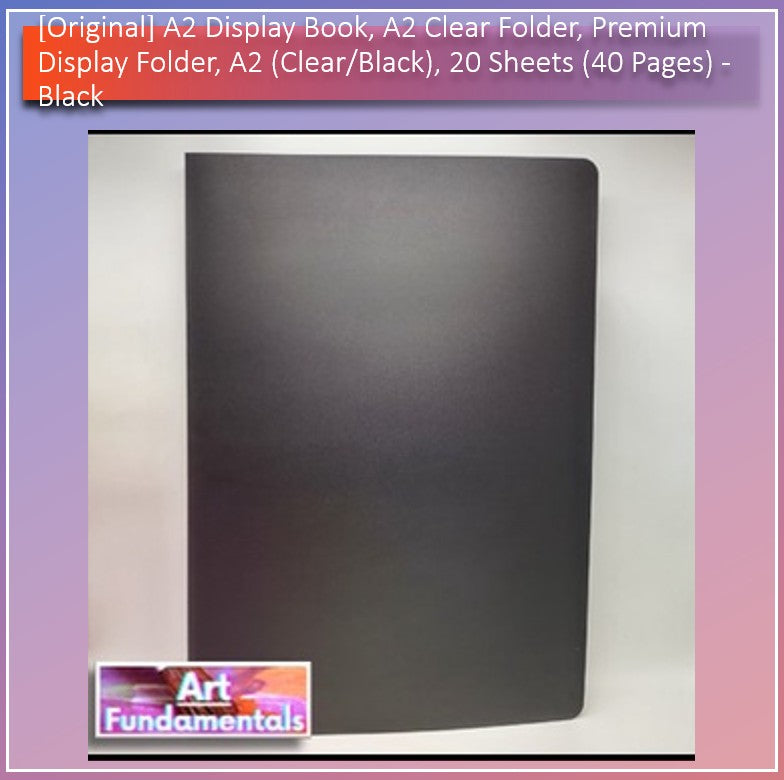 A2 Display Book, A2 Clear Folder, Premium Display Folder, A2 (Clear/Black), 20 sheets (40 pages)