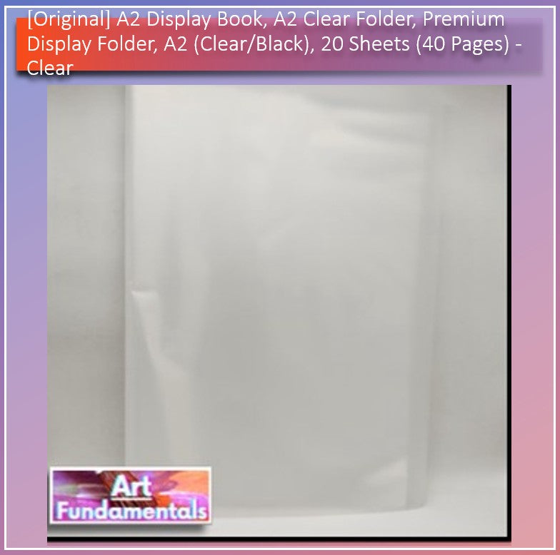 A2 Display Book, A2 Clear Folder, Premium Display Folder, A2 (Clear/Black), 20 sheets (40 pages)