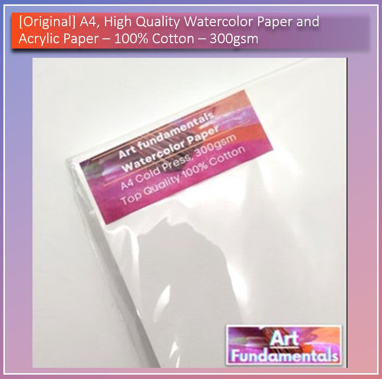 A4 High Quality Watercolor & Acrylic Paper (160gsm/190gsm/300gsm) – Art Fundamentals PH