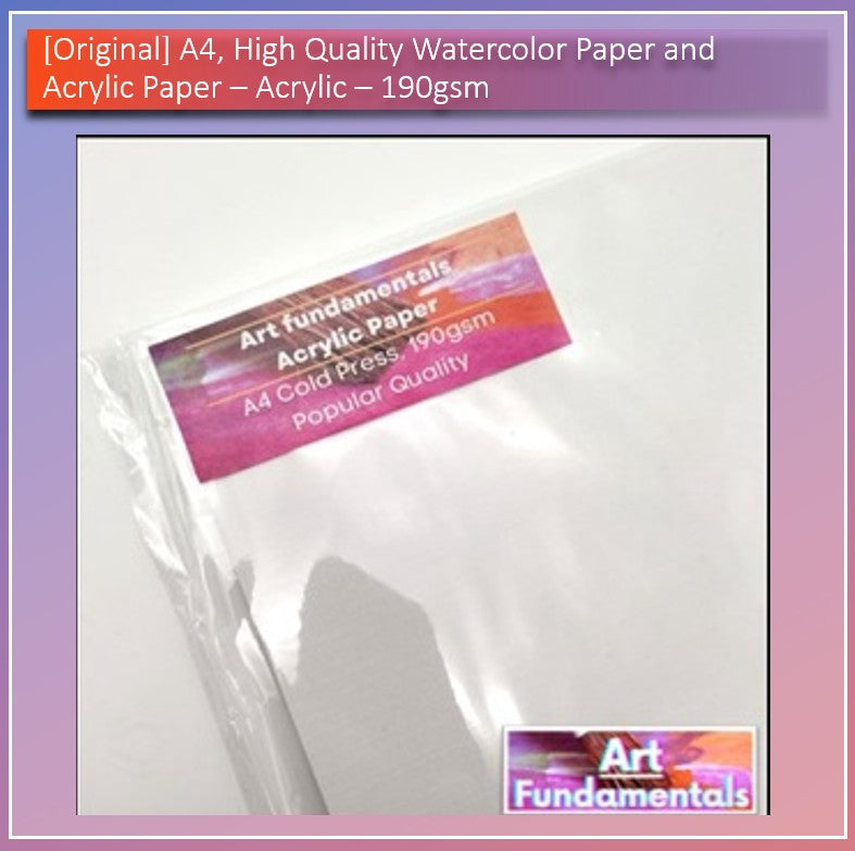 A4 High Quality Watercolor & Acrylic Paper (160gsm/190gsm/300gsm) – Art Fundamentals PH