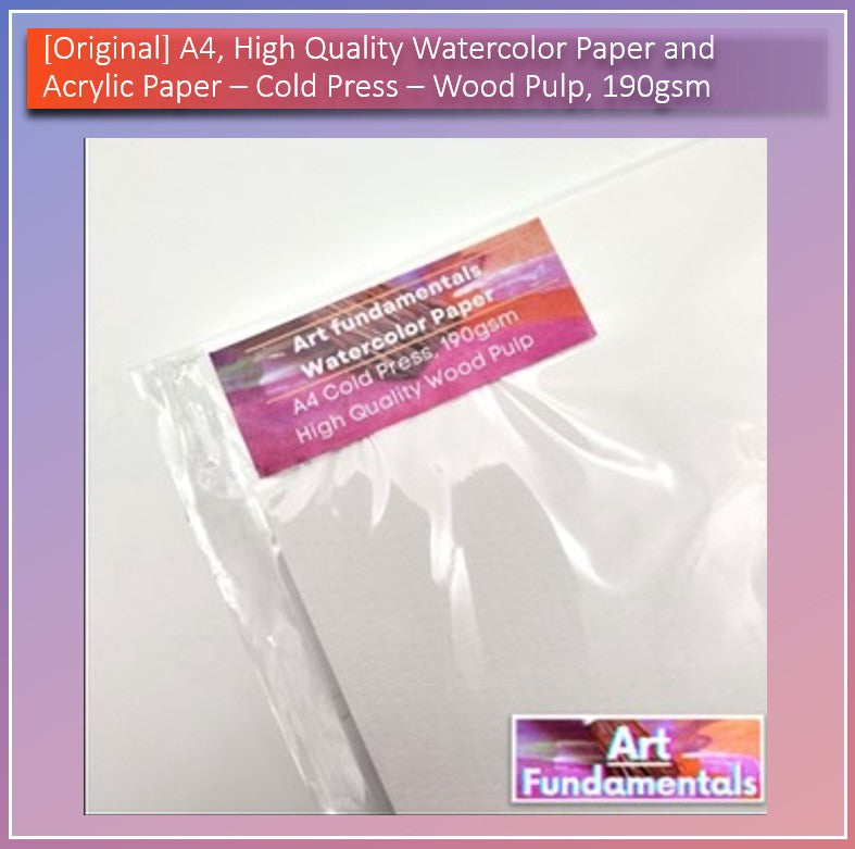 A4 High Quality Watercolor & Acrylic Paper (160gsm/190gsm/300gsm) – Art Fundamentals PH