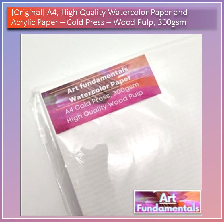 A4 High Quality Watercolor & Acrylic Paper (160gsm/190gsm/300gsm) – Art Fundamentals PH