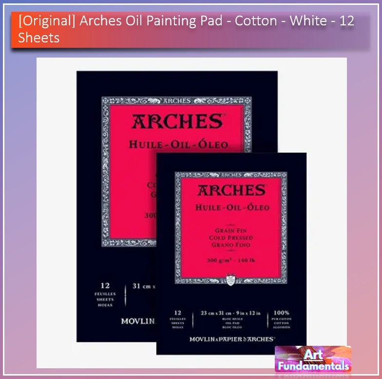 Arches Oil Painting Pad - Cotton - White - 12 sheets