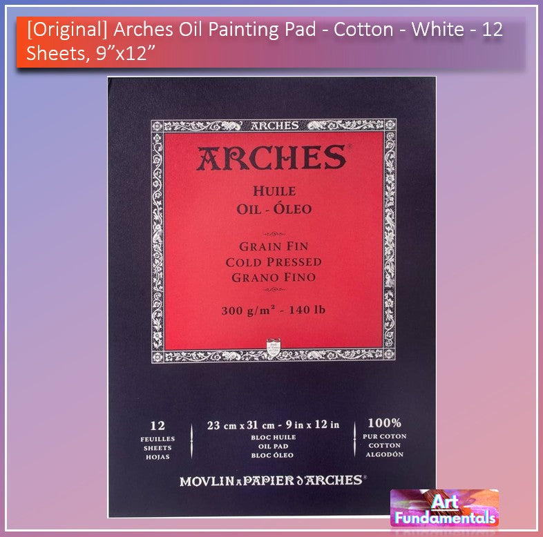 Arches Oil Painting Pad - Cotton - White - 12 sheets