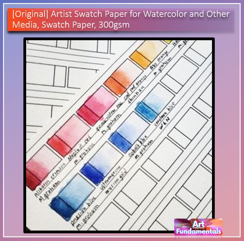 Artist Swatch Paper for Watercolor and Other Media, Swatch Paper, 300 gsm