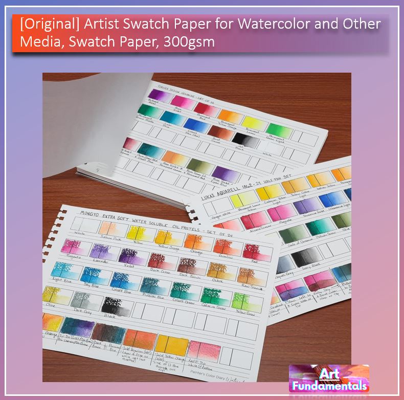 Artist Swatch Paper for Watercolor and Other Media, Swatch Paper, 300 gsm
