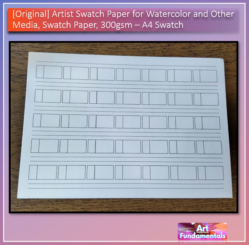 Artist Swatch Paper for Watercolor and Other Media, Swatch Paper, 300 gsm