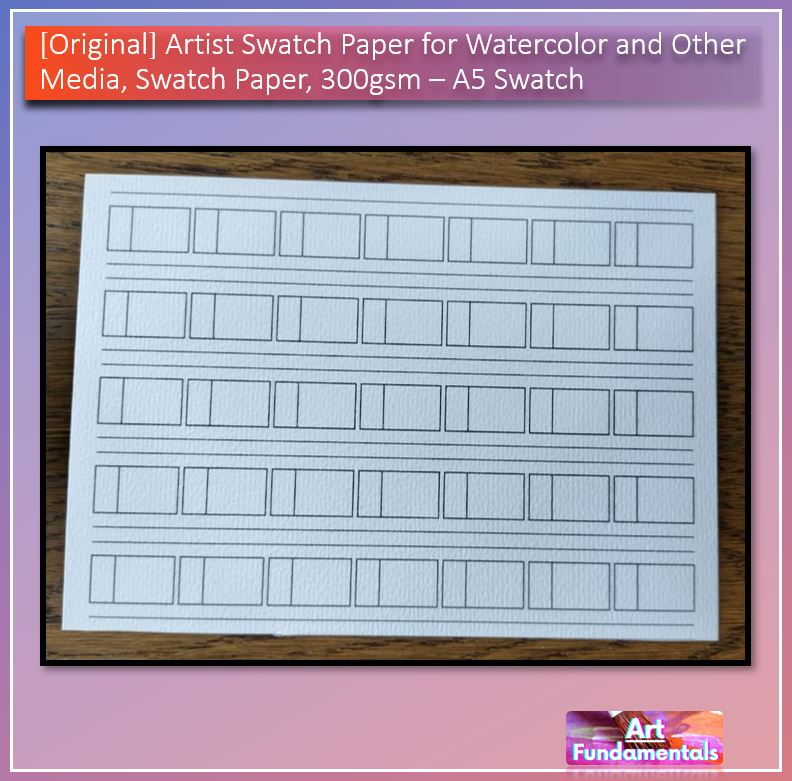 Artist Swatch Paper for Watercolor and Other Media, Swatch Paper, 300 gsm