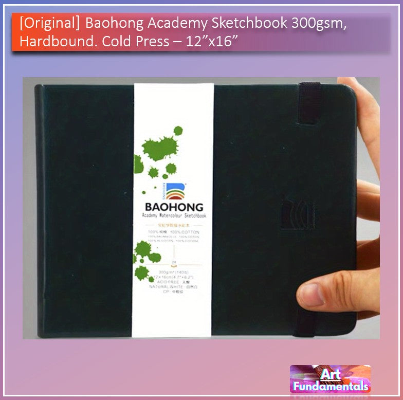[Original] Baohong Academy Sketchbook 300gsm, Hot Press or Cold Press, Various Sizes, Hardbound