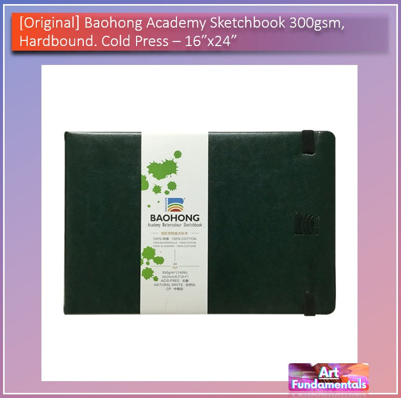 [Original] Baohong Academy Sketchbook 300gsm, Hot Press or Cold Press, Various Sizes, Hardbound
