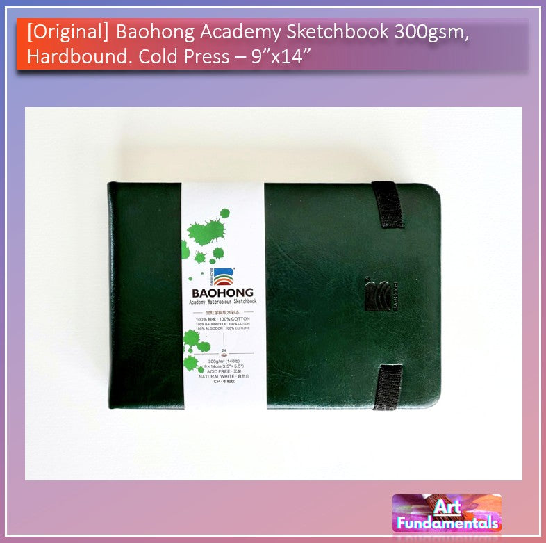 [Original] Baohong Academy Sketchbook 300gsm, Hot Press or Cold Press, Various Sizes, Hardbound