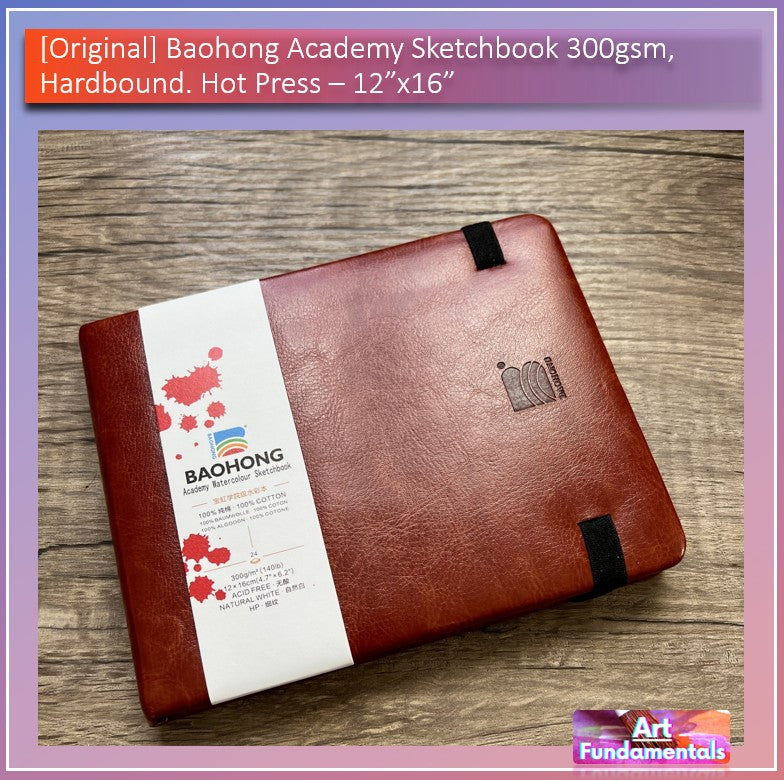 [Original] Baohong Academy Sketchbook 300gsm, Hot Press or Cold Press, Various Sizes, Hardbound