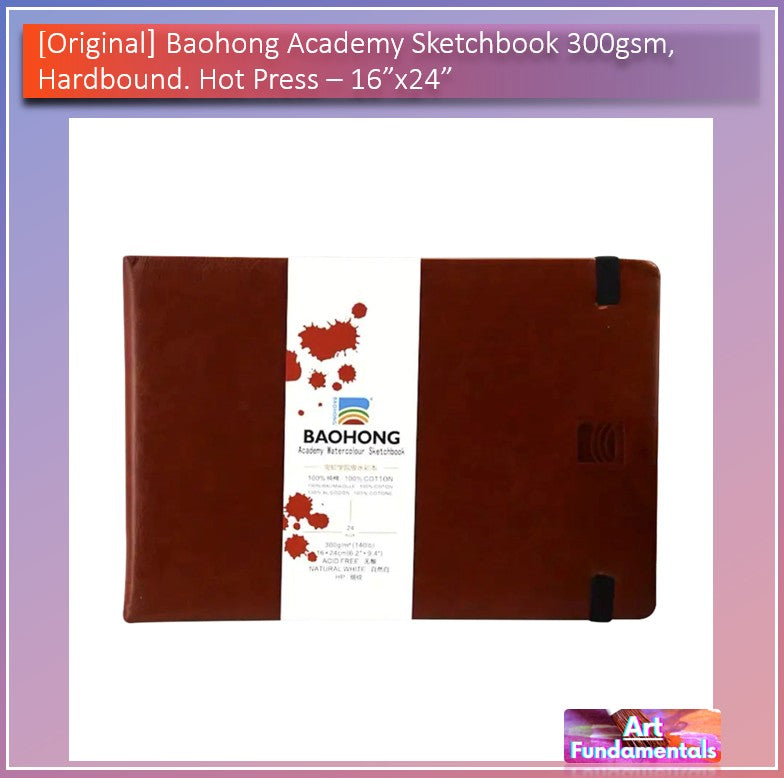 [Original] Baohong Academy Sketchbook 300gsm, Hot Press or Cold Press, Various Sizes, Hardbound