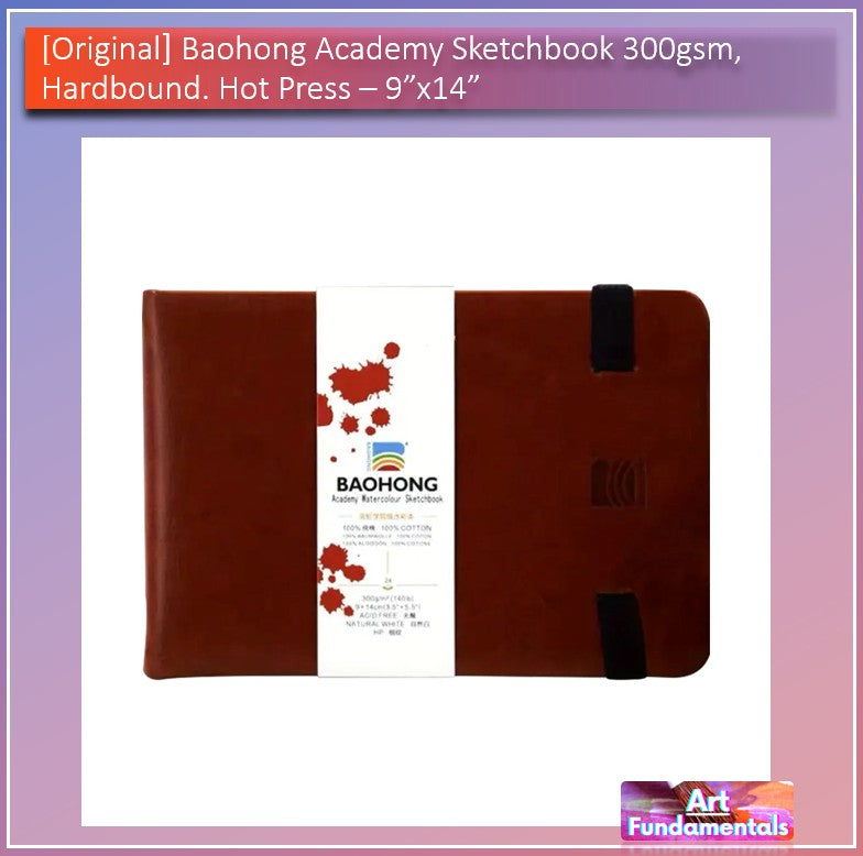 [Original] Baohong Academy Sketchbook 300gsm, Hot Press or Cold Press, Various Sizes, Hardbound