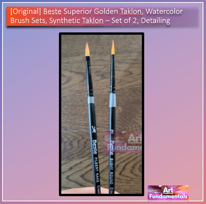 Beste Superior Golden Taklon, Watercolor Brush Sets, Synthetic Taklon