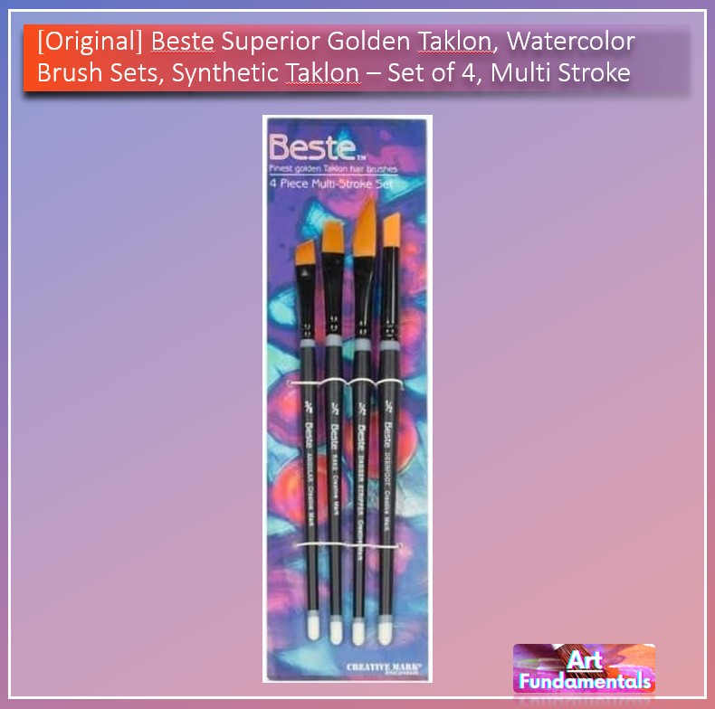 Beste Superior Golden Taklon, Watercolor Brush Sets, Synthetic Taklon