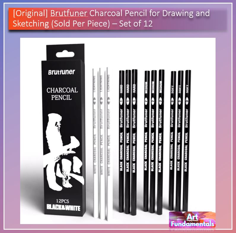 (ORIGINAL) Brutfuner Charcoal Pencil for Drawing and Sketching (Sold per Piece)