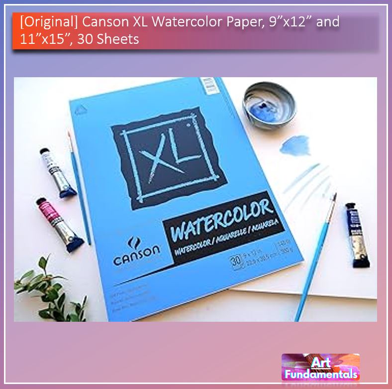 Canson XL Watercolor Paper, 9x12" and 11x15", 30 Sheets