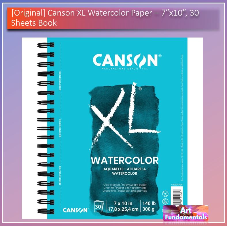 Canson XL Watercolor Paper, 9x12" and 11x15", 30 Sheets