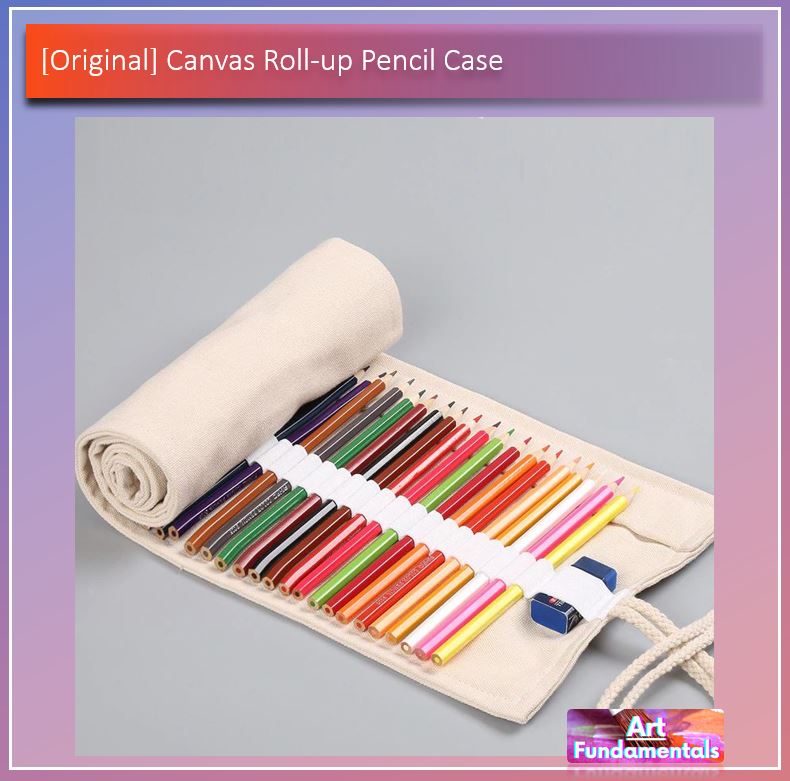 Canvas Roll-Up Pencil Case