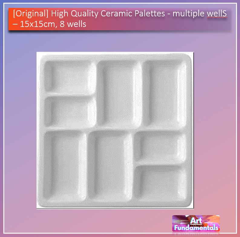 High Quality Ceramic Palettes - multiple wells (14, 8 and 7 wells)