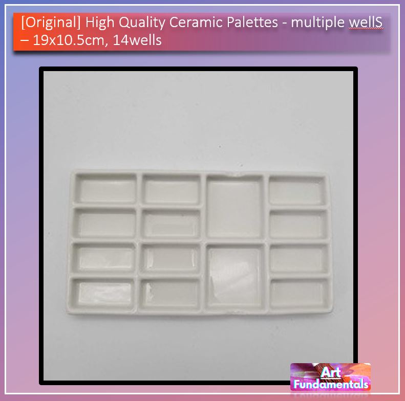 High Quality Ceramic Palettes - multiple wells (14, 8 and 7 wells)
