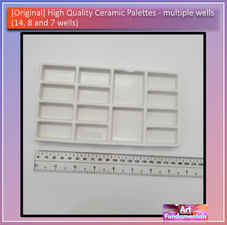 High Quality Ceramic Palettes - multiple wells (14, 8 and 7 wells)
