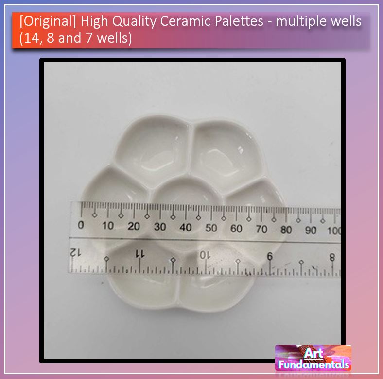 High Quality Ceramic Palettes - multiple wells (14, 8 and 7 wells)