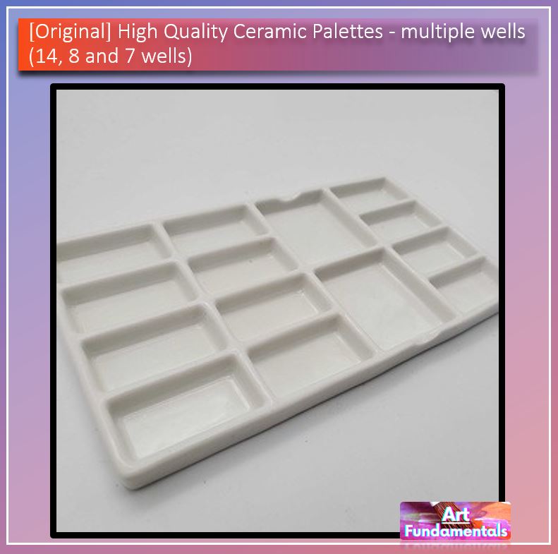 High Quality Ceramic Palettes - multiple wells (14, 8 and 7 wells)