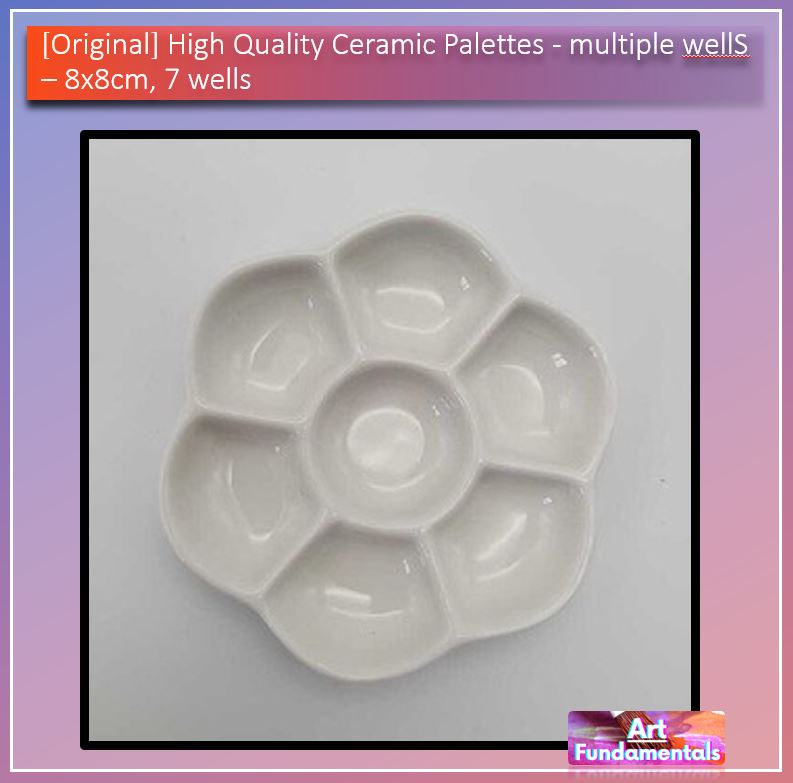 High Quality Ceramic Palettes - multiple wells (14, 8 and 7 wells)