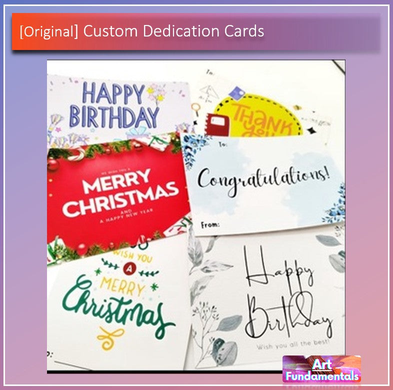 Custom Dedication Cards