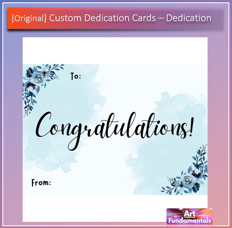 Custom Dedication Cards