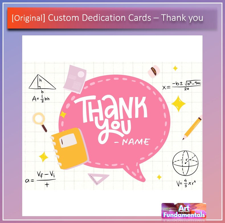 Custom Dedication Cards