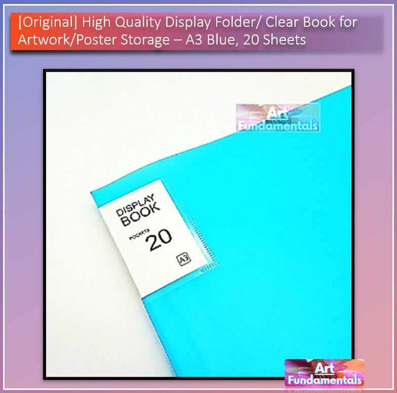 High Quality Display Folder / Clear Book for Artwork/Poster Storage (A3/A4, 20 Sheets)