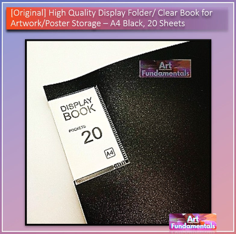 High Quality Display Folder / Clear Book for Artwork/Poster Storage (A3/A4, 20 Sheets)