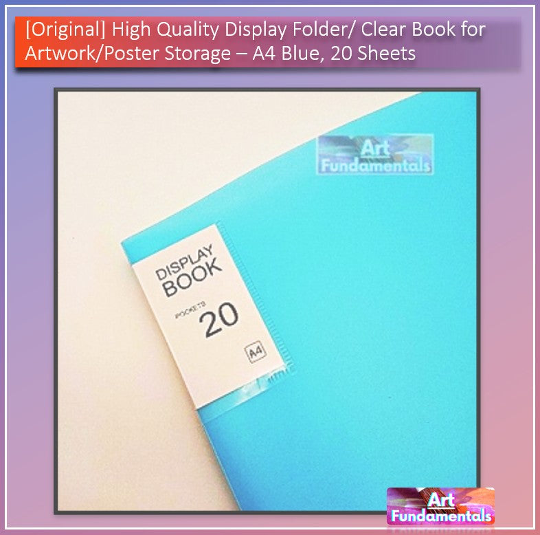 High Quality Display Folder / Clear Book for Artwork/Poster Storage (A3/A4, 20 Sheets)