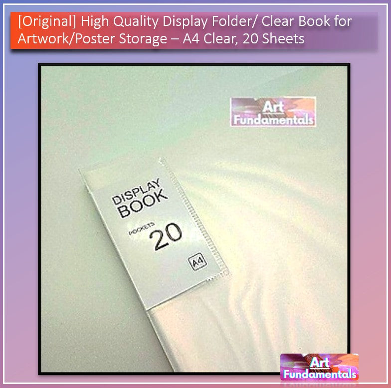High Quality Display Folder / Clear Book for Artwork/Poster Storage (A3/A4, 20 Sheets)