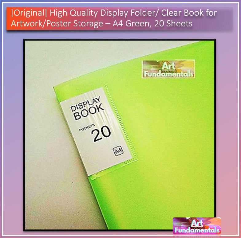 High Quality Display Folder / Clear Book for Artwork/Poster Storage (A3/A4, 20 Sheets)