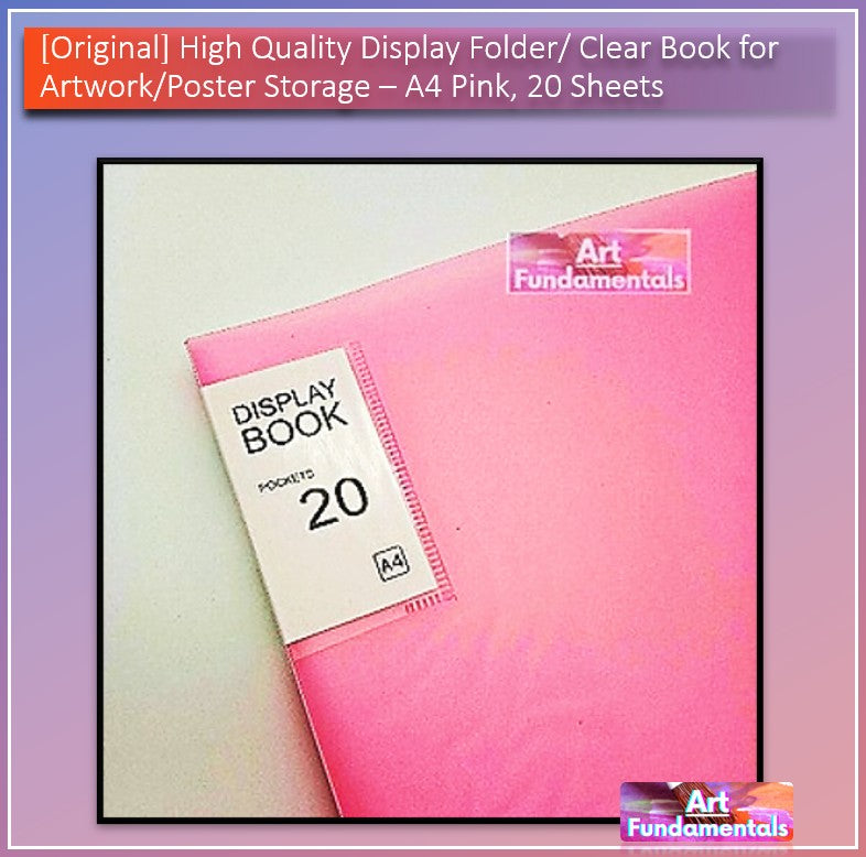 High Quality Display Folder / Clear Book for Artwork/Poster Storage (A3/A4, 20 Sheets)
