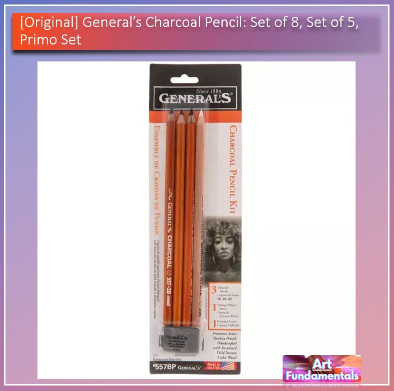 General's Charcoal Pencil: Set of 8, Set of 5, Primo Set