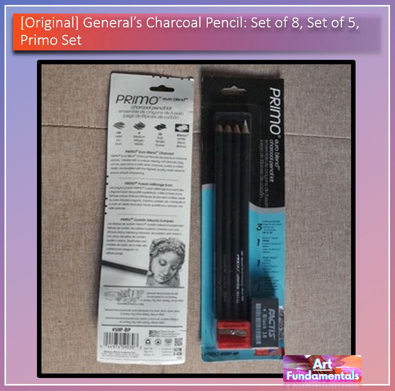 General's Charcoal Pencil: Set of 8, Set of 5, Primo Set