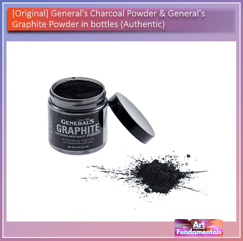 General's Charcoal and Graphite Powder, in Bottles (Authentic)
