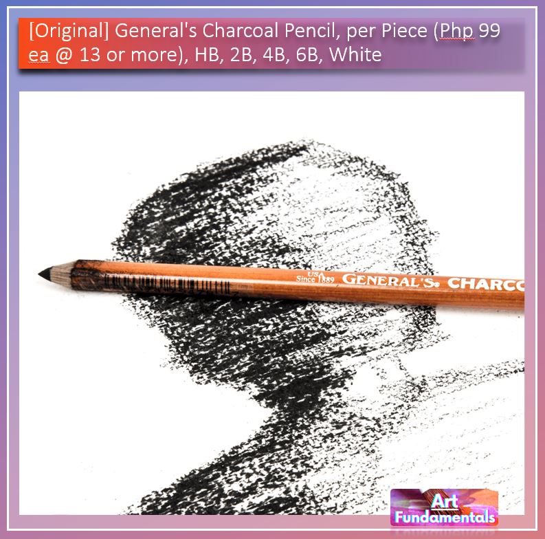 General's Charcoal Pencil, sold per Piece, HB, 2B, 4B, 6B, White