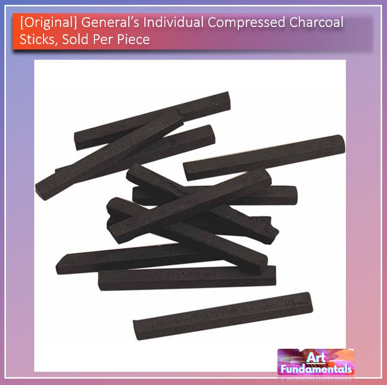 General's Individual Compressed Charcoal Sticks Sold per piece