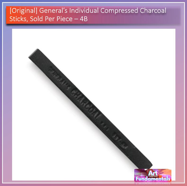 General's Individual Compressed Charcoal Sticks Sold per piece