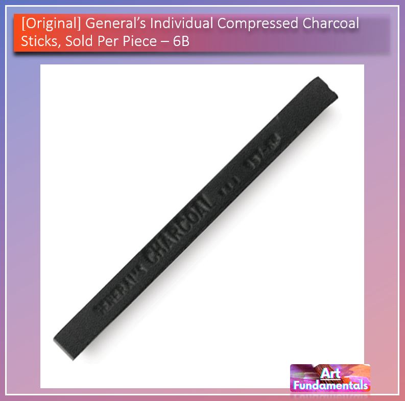 General's Individual Compressed Charcoal Sticks Sold per piece