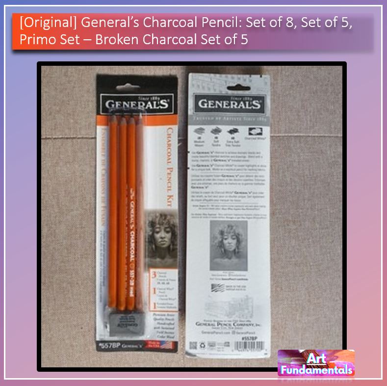 General's Charcoal Pencil: Set of 8, Set of 5, Primo Set