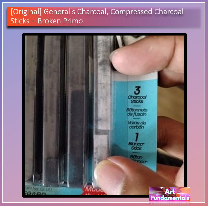 General's Charcoal, Compressed Charcoal Sticks, Black / White, Sets