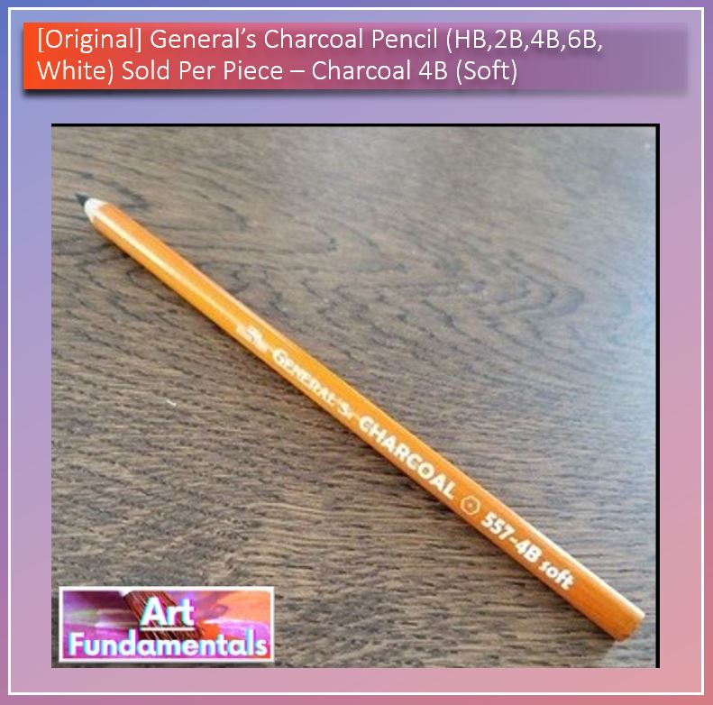 General's Charcoal Pencil, sold per Piece, HB, 2B, 4B, 6B, White