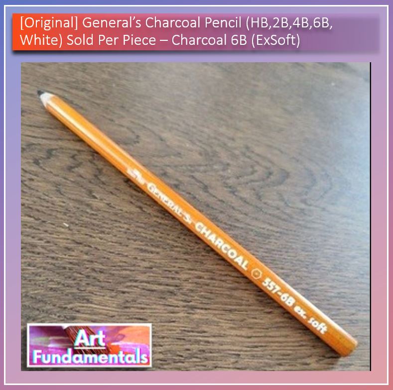 General's Charcoal Pencil, sold per Piece, HB, 2B, 4B, 6B, White